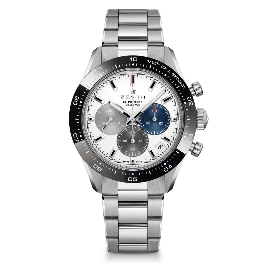 Watch Zenith Chronomaster Sport  El Primero 03.3100.3600/69.M3100  Stainless Steel - White Matte Dial - Bracelet Metal