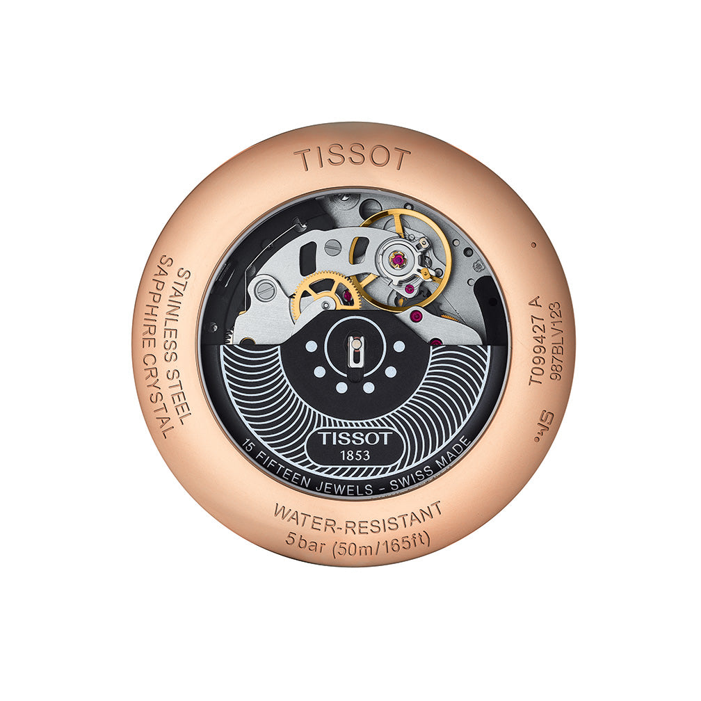 Reloj Tissot automático Chemin des Tourelles para hombre, dorado y  cronógrafo T0994273603800.