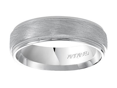 Low Dome Round Edge Carved Wedding Band 11-WV7382P4