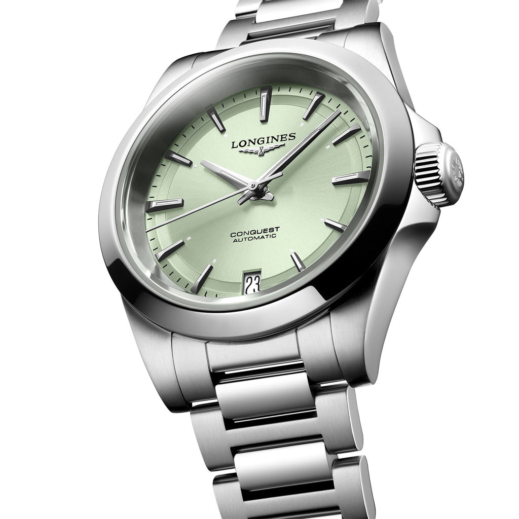 L34304026 Longines Green Conquest 34mm Stainless Steel Watch L3.430.4 ...