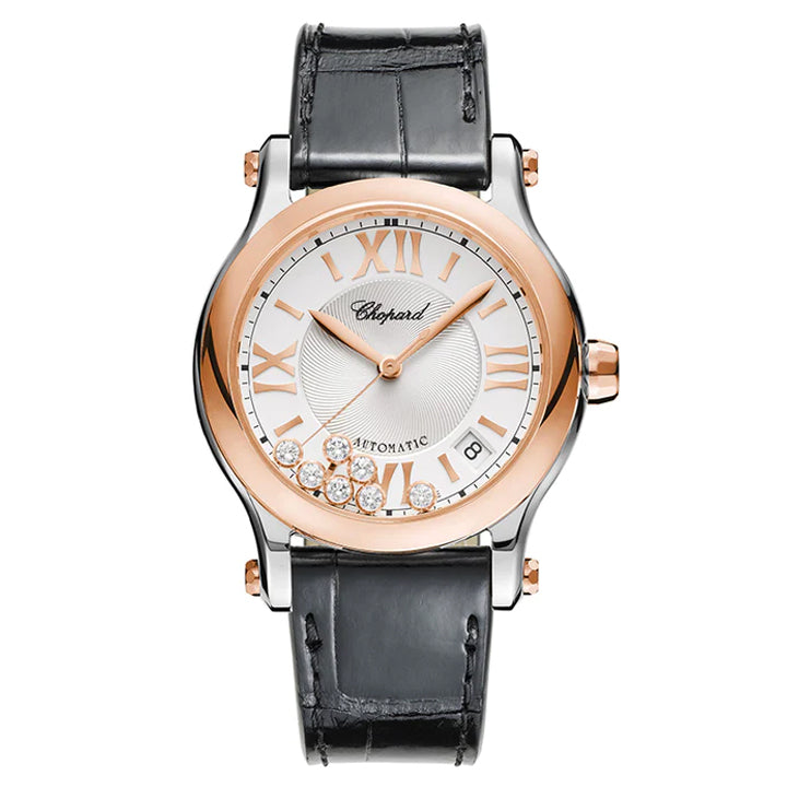 Happy Sport 36mm 18k rose gold and steel Automatic watch