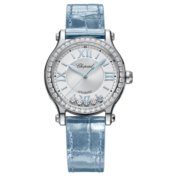 Limited Edition Chopard Happy Sport Automatic 33mm with Diamonds and Aquamarines 278608 3009 C C