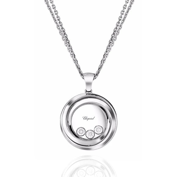 Happy Emotions White Gold Diamond Pendant