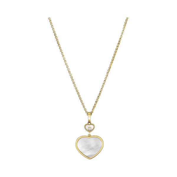 Happy Hearts Yellow Gold Mother of Pearl Pendant