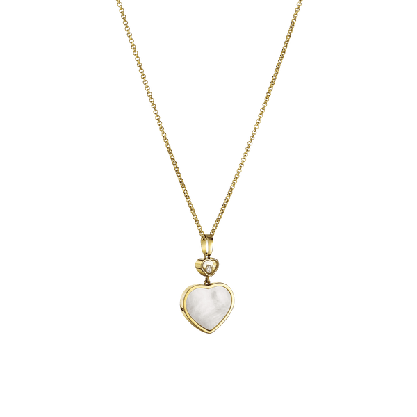 Happy Hearts Yellow Gold Mother of Pearl Pendant