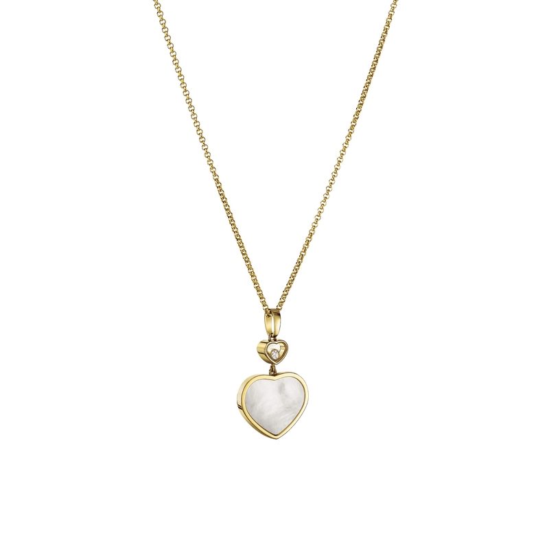 Happy Hearts Yellow Gold Mother of Pearl Pendant