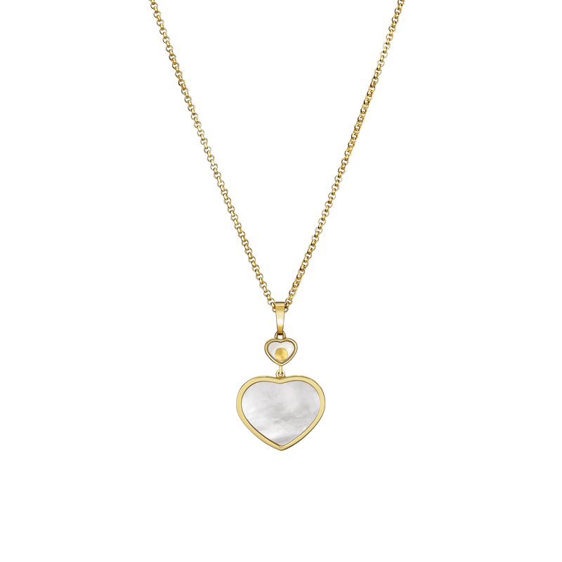 Happy Hearts Yellow Gold Mother of Pearl Pendant