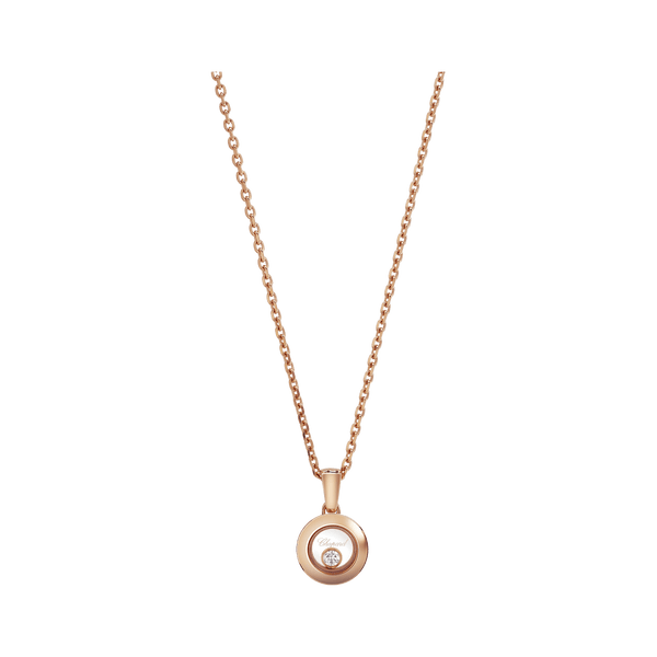 Front view 79A017-5001 | Chopard Happy Diamonds Icons Rose Gold Pendant Necklace