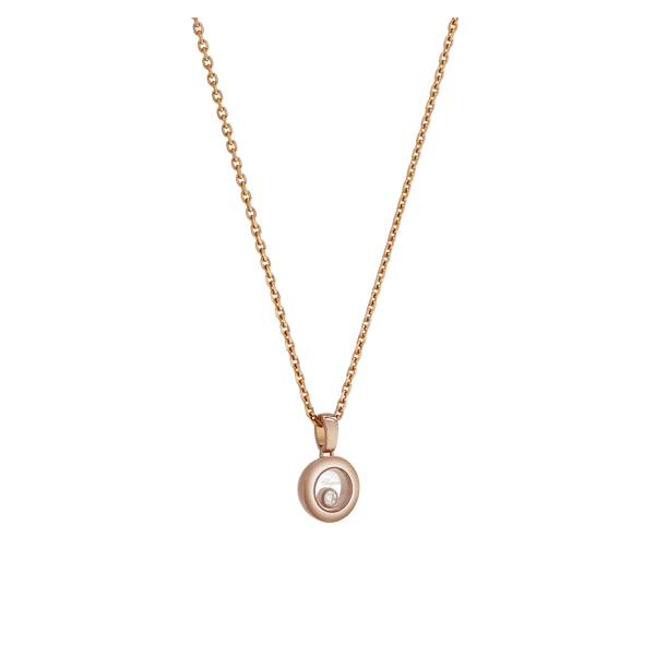 side view 79A017-5001 | Chopard Happy Diamonds Icons Rose Gold Pendant Necklace