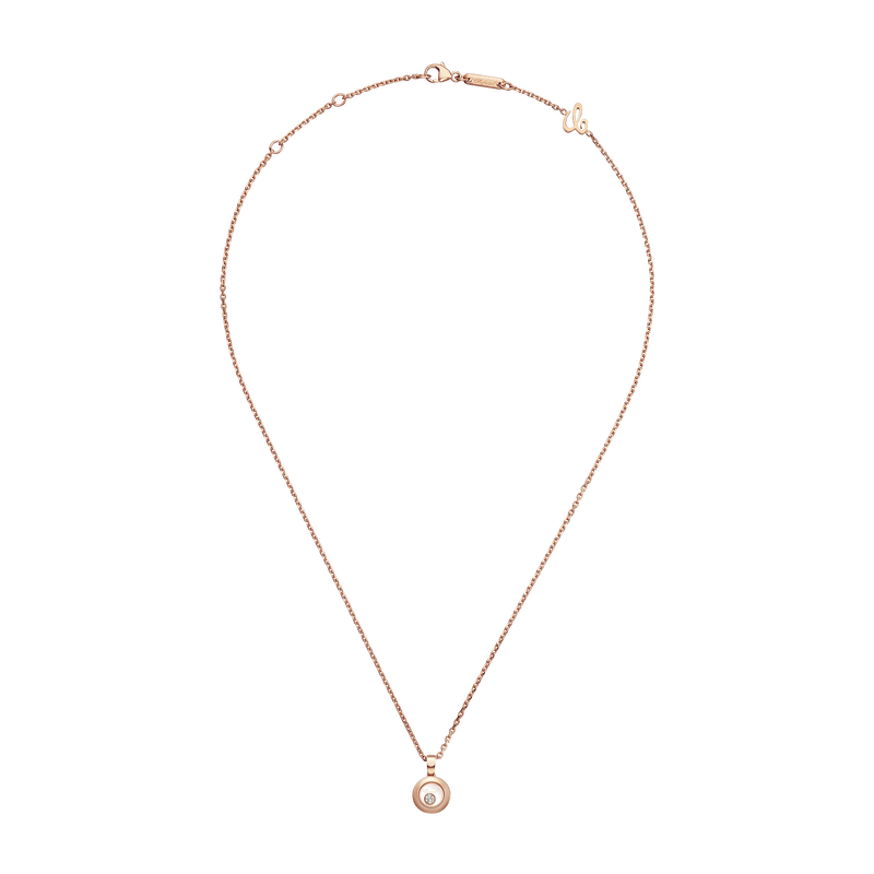 full view 79A017-5001 | Chopard Happy Diamonds Icons Rose Gold Pendant Necklace