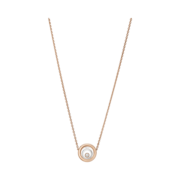 Happy Spirit Rose and White Gold Necklace