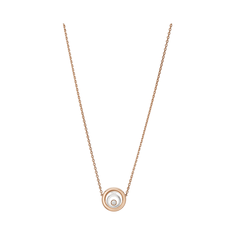 Happy Spirit Rose and White Gold Necklace