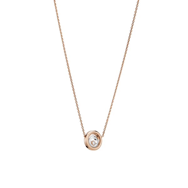 Happy Spirit Rose and White Gold Necklace