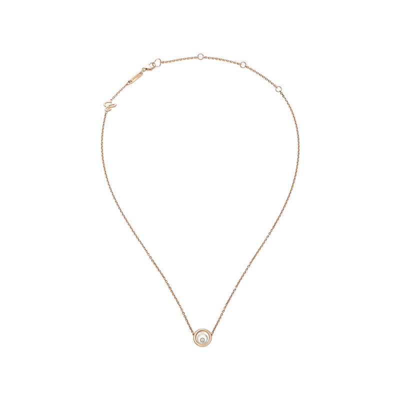 Happy Spirit Rose and White Gold Necklace