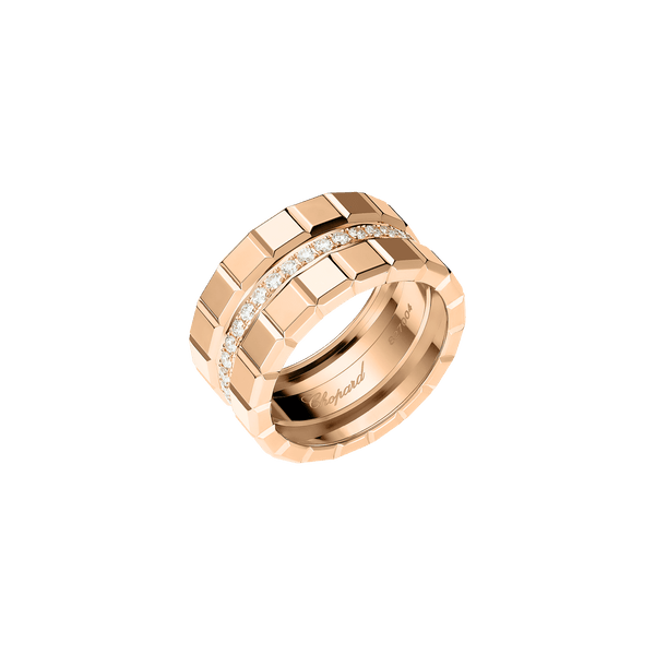 Ice Cube Rose Gold Diamond Ring