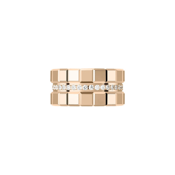 Ice Cube Rose Gold Diamond Ring