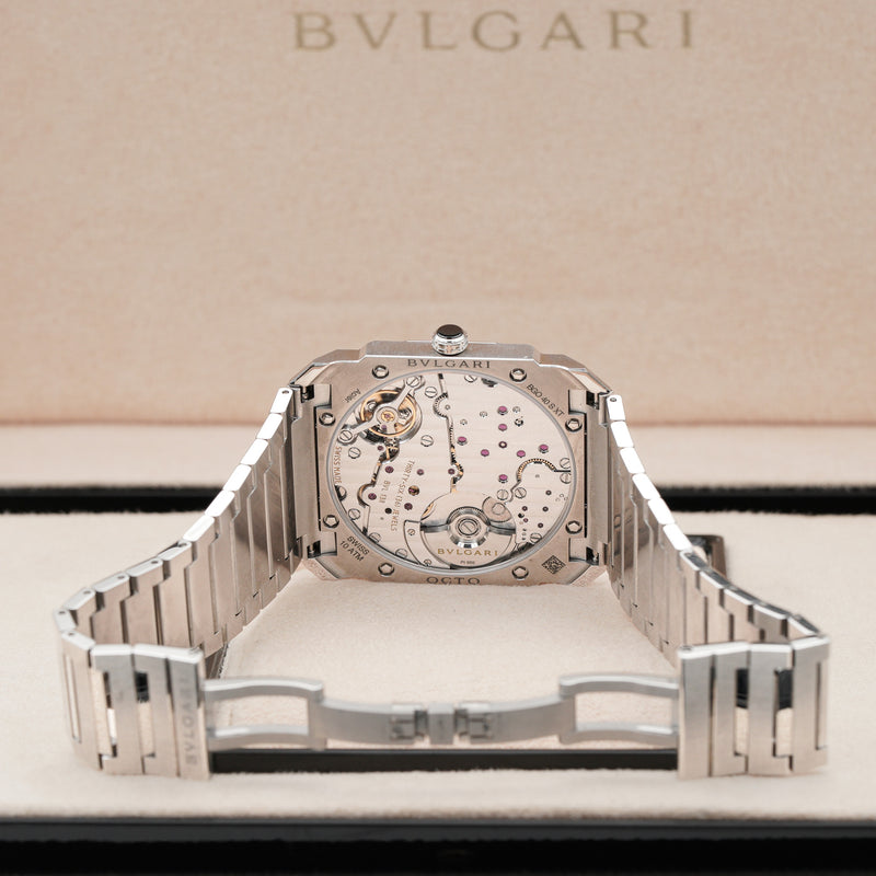 BVLGARI 103431 Bulgari Octo Finissimo Automatic Blue Dial Stainless Steel 40mm Watch caseback movement