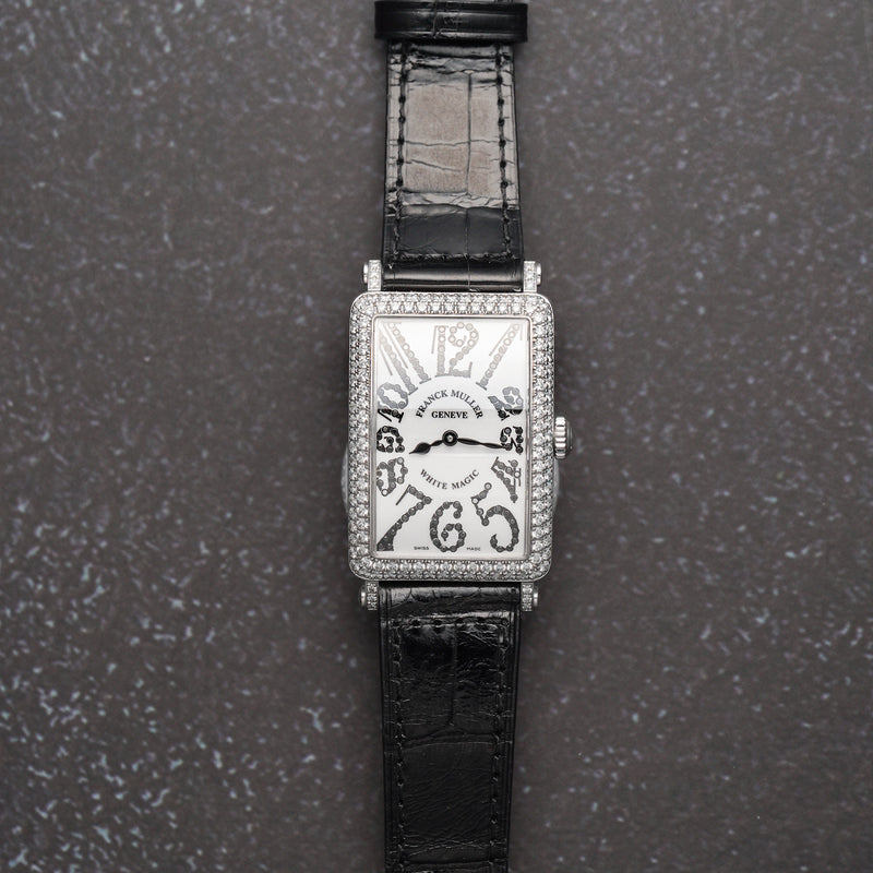 Franck Muller Long Island White Gold Quartz 952QZDMAGICWGWB dial