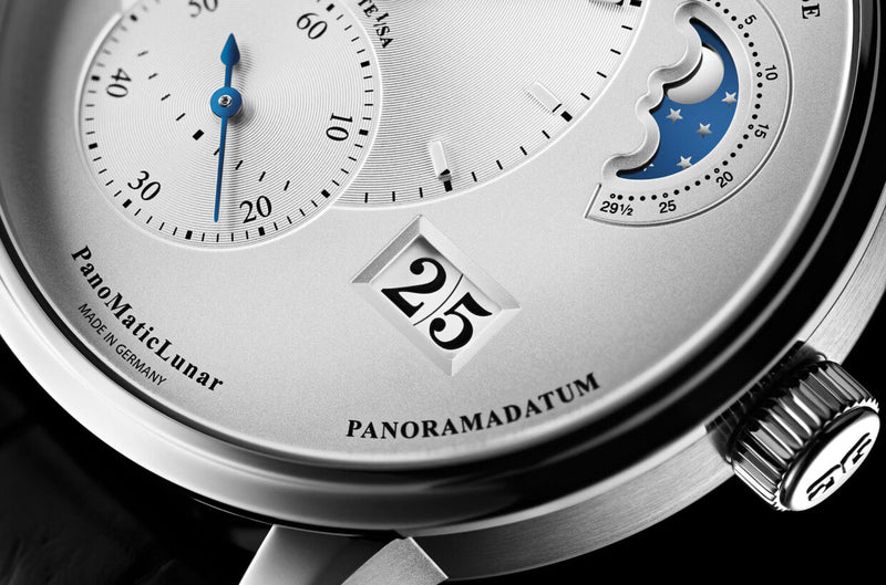 Glashütte Original PanoMaticLunar Silver Dial date