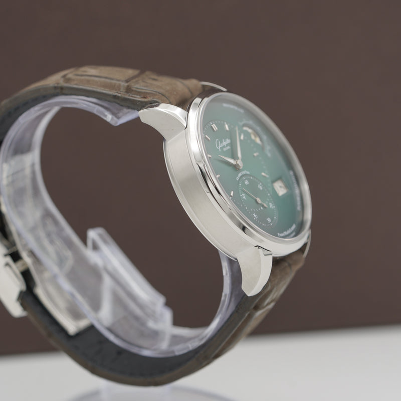 Glashutte Original PanoMaticLunar Green Steel case