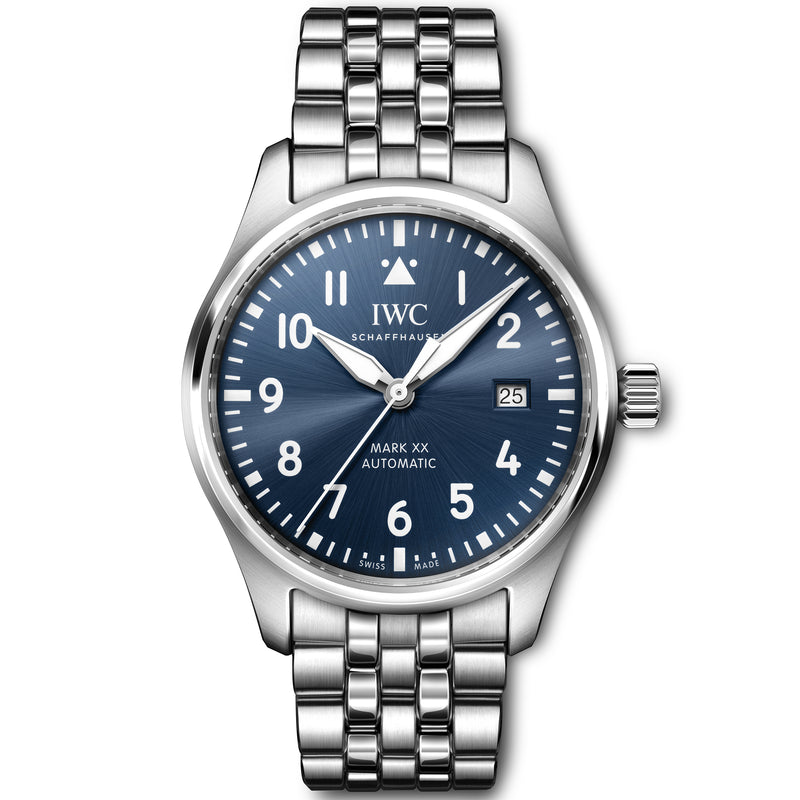 IWC Pilot's Watch Mark XX Blue Dial on Bracelet Watch 