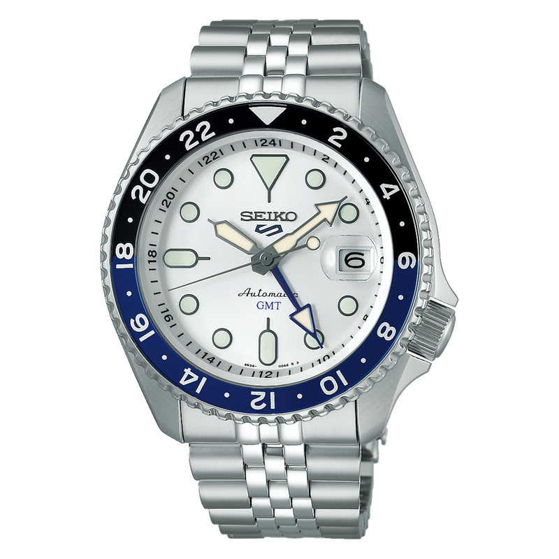 Seiko 5 Automatic GMT SSK033 Silver White