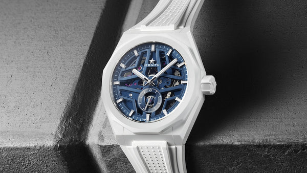 Zenith Defy Skyline Skeleton White Ceramic 49.9301.3620/79.I001 white rubber strap