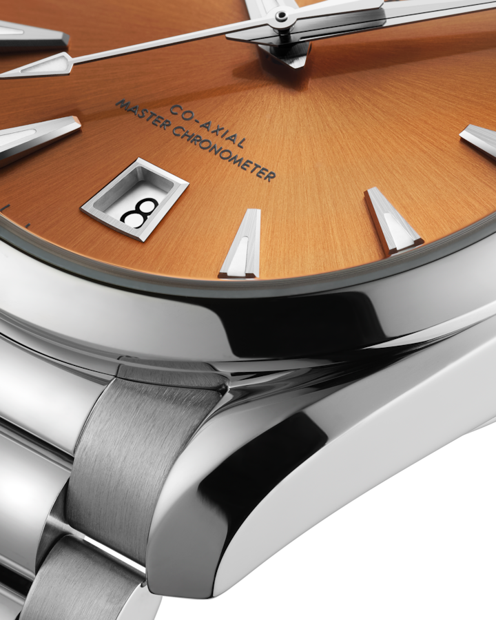 Dial View  Omega Seamaster Aqua Terra Shades Saffron