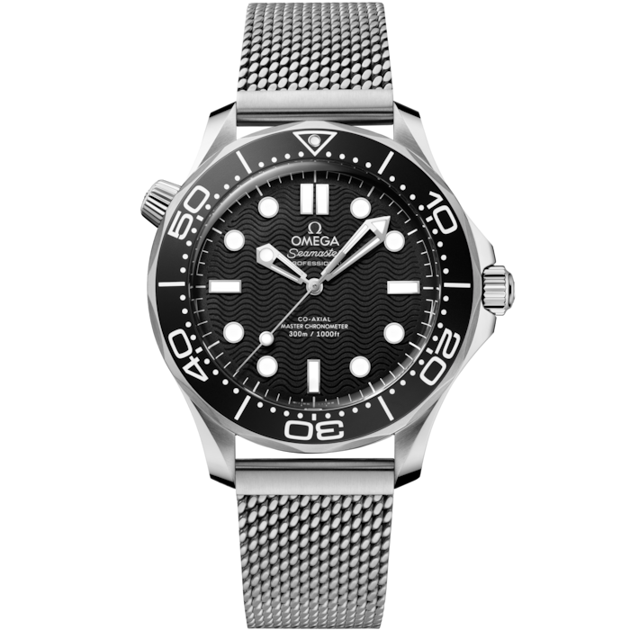 Omega Diver 300M Co-Axial Master Chronometer Black Dial on Steel Bracelet 42mm Watch