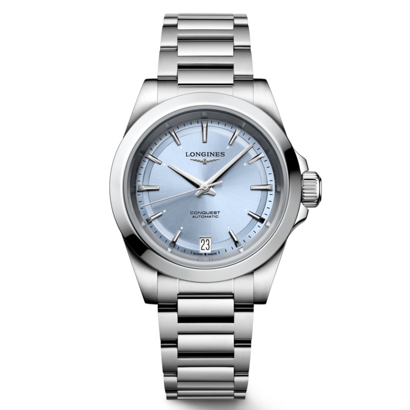 Front View Longines Blue Conquest 34mm